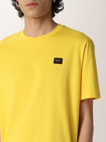 T shirt base cotone giallo - 3