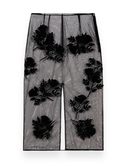 Flower embroid skirt
