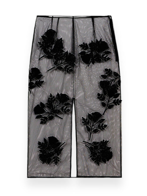 Flower embroid skirt