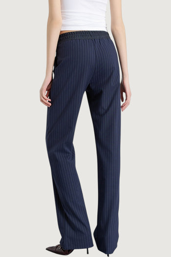 Pantalone dritto con coulisse in vita - 2