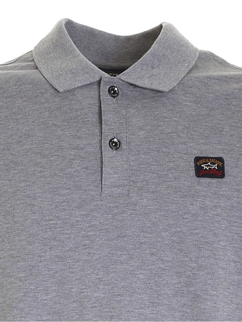 Polo base cotone grigio - 3