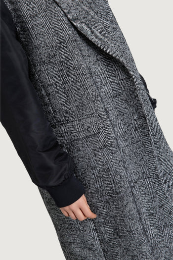 Cappotto over con maniche in nylon - 3