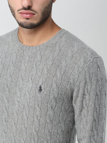 Maglia a trecce in lana e cashmere - 3