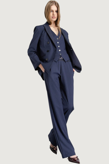 Pantalone dritto con coulisse in vita - 4