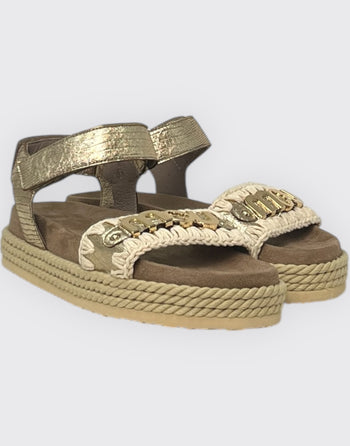 Rope sandal with black strap - 4