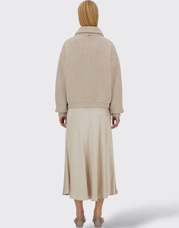 Cardigan foderato con zip - 4