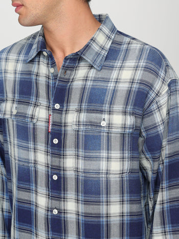 D2 washed check shirt - 4
