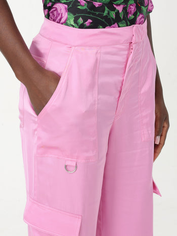 Pantalone in raso con tasconi - 3