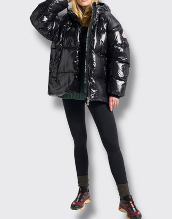 Piumino unisex con cappuccio pyrenex sten nero - 4