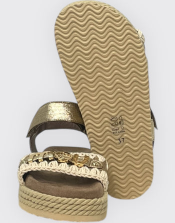 Rope sandal with black strap - 3