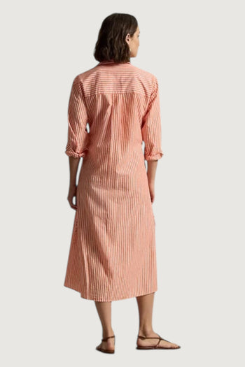 Chemisier rigato lino cotone coulisse - 2