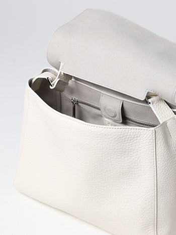 Borsa a spalla media sveva soft in pelle con traco - 6