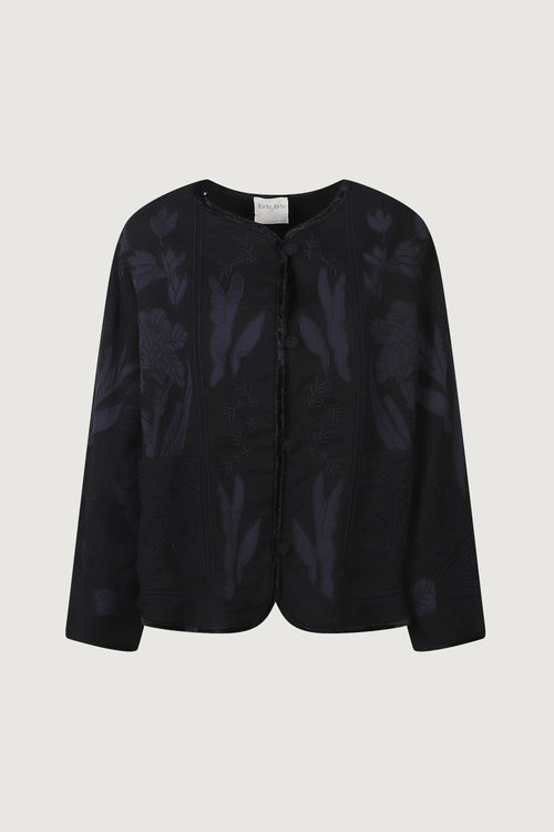 Iris velvet wool tweed blouson