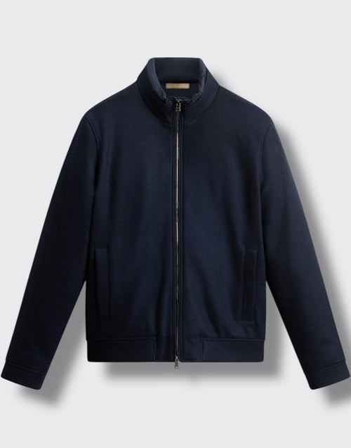 Knitted wool lewis bomber