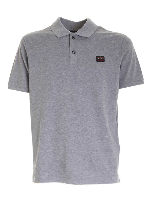 Polo base cotone grigio