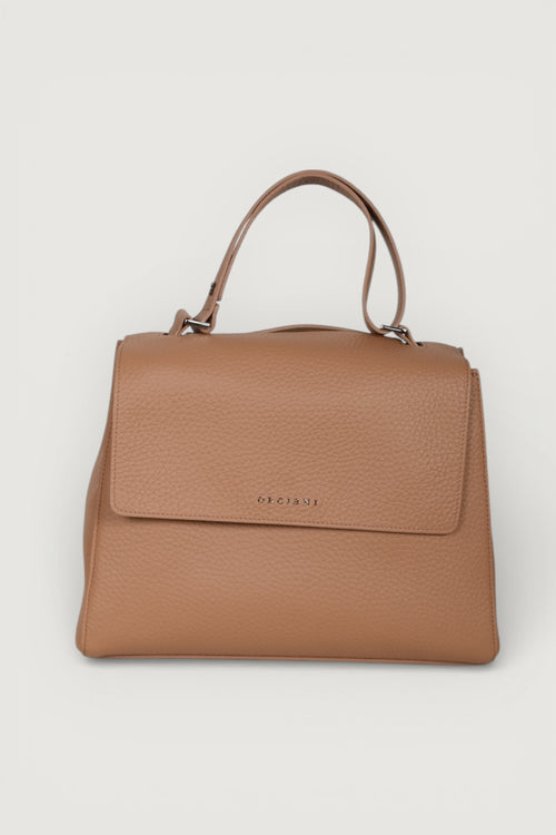 Borsa a spalla media sveva soft in pelle con traco