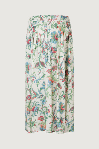 Women's midi skirt with pleats - 3