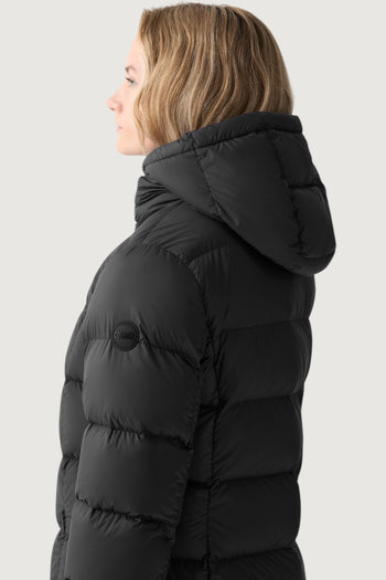 Piumino lungo opaco con cappuccio - 3