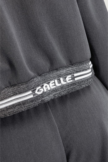 Felpa zip crop con logo sul fondo - 3