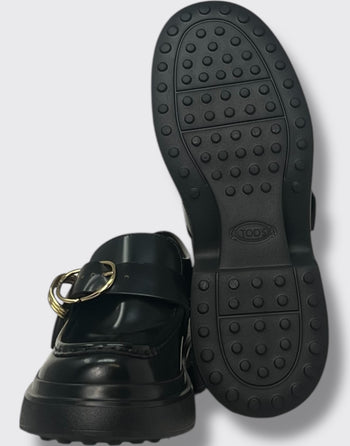 Gomma 74l mocassino fibbia anelli - 3