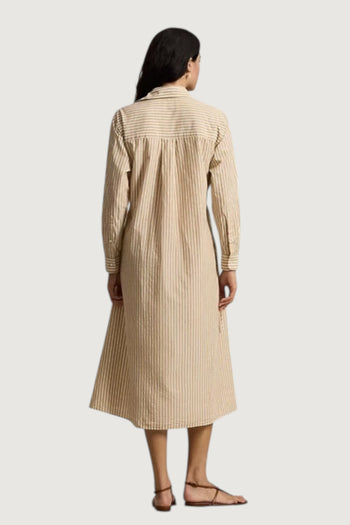 Chemisier rigato lino cotone coulisse - 2