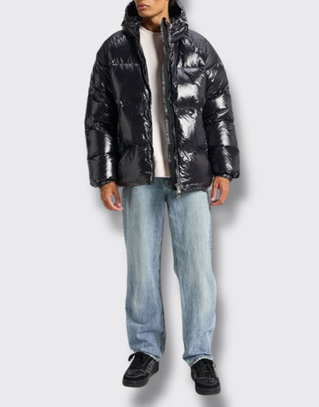 Piumino unisex con cappuccio pyrenex sten nero - 3