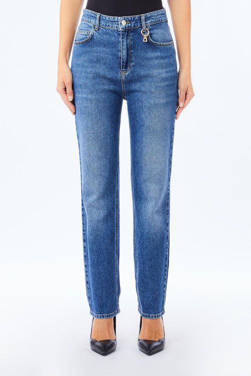 Pant. straight fit h.w.