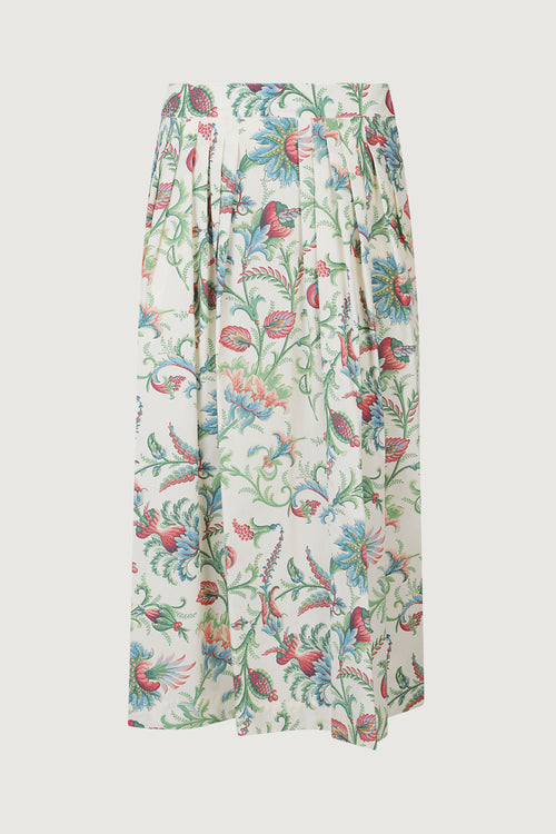 Women's midi skirt with pleats