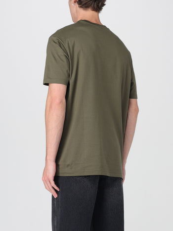 Organic cotton t-shirt militare con dettaglio logo - 2