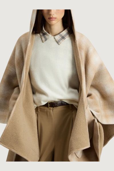 Hombre wool bland cape