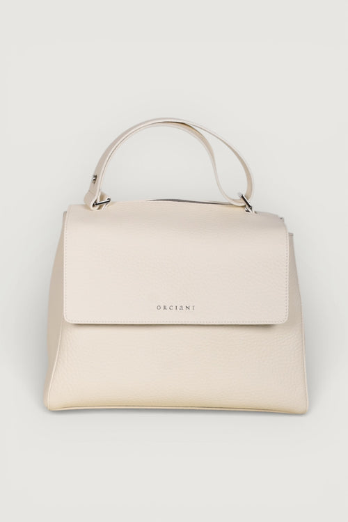 Borsa a spalla media sveva soft in pelle con traco