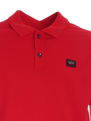 Rossa con dettaglio logo polo base cotone rosso - 3