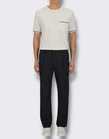 Pantalone regular con pattine - 2