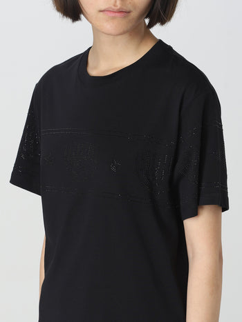 Maxi logomania strass t-shirt - 4