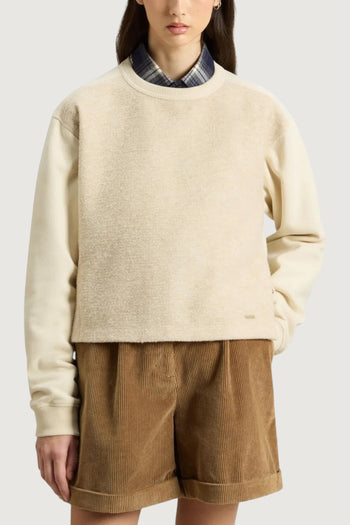 Mixed fleece crewneck - 3