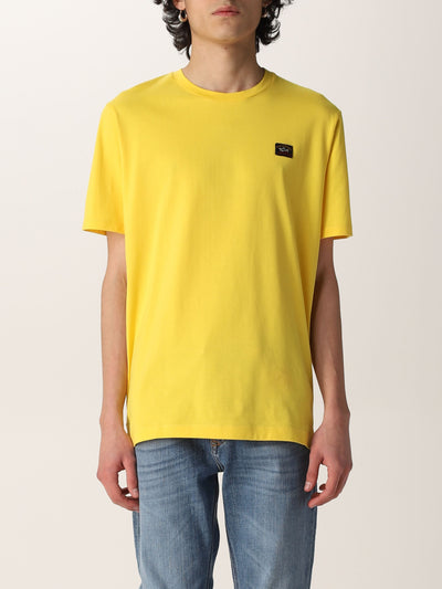 T shirt base cotone giallo