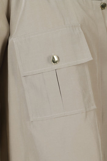 Chic taffetta saharienne shirt - 2