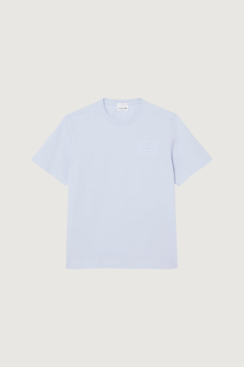 T-shirt in jersey con marchio goffrato