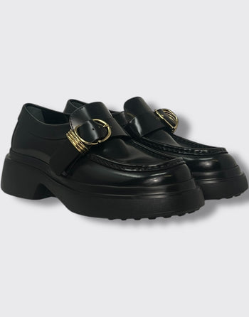 Gomma 74l mocassino fibbia anelli - 4