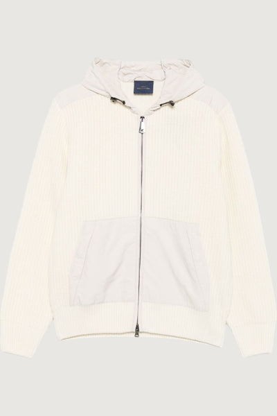 Maglia zip lana nylon