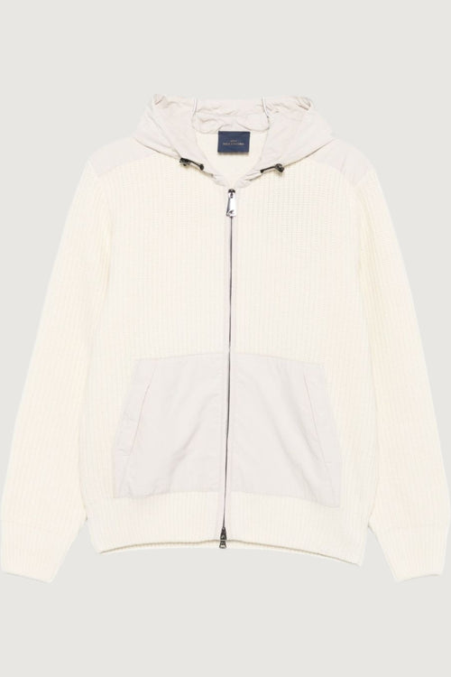 Maglia zip lana nylon