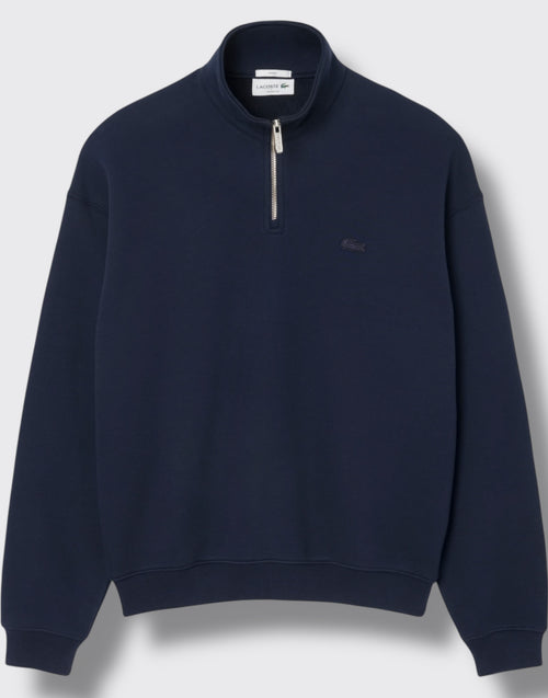 Felpa mezza zip loose fit