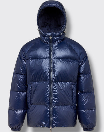 Piumino unisex con cappuccio pyrenex sten amiral