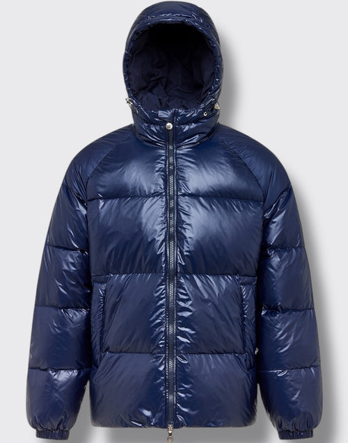 Piumino unisex con cappuccio pyrenex sten amiral