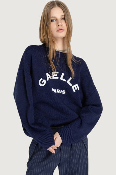 Pullover con logo ricamato