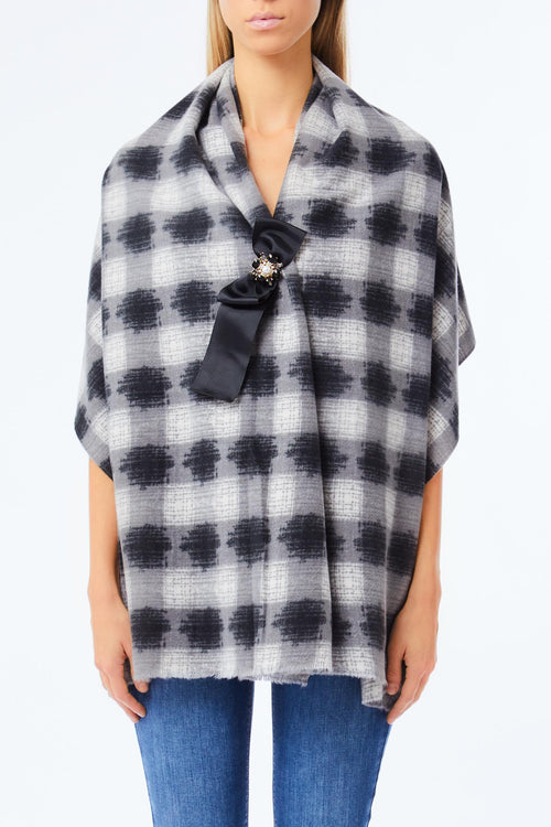 Stola stampata c/spilla