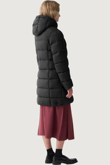 Piumino lungo opaco con cappuccio - 2